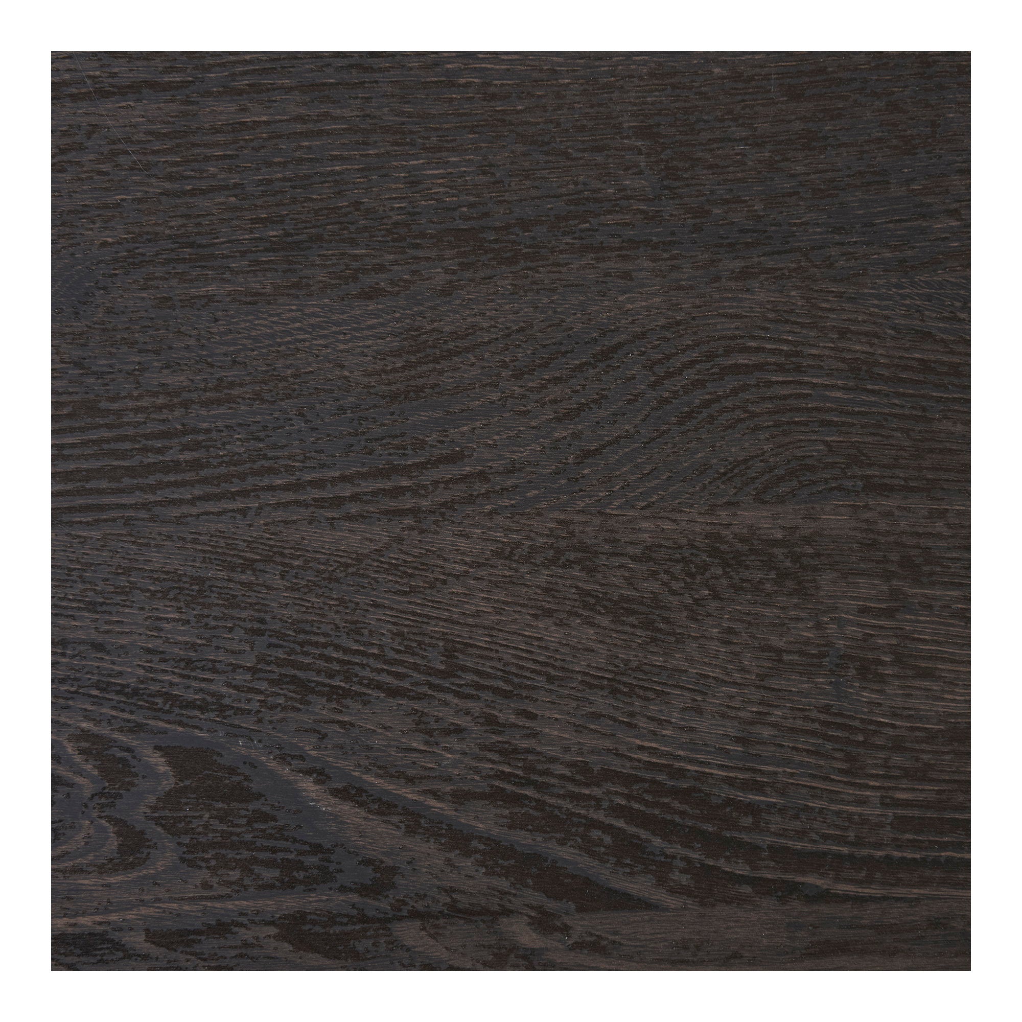 Détail texture bois brun profond plateau table basse Boavista finition papier décor