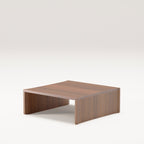 Table d'angle Dome en noyer foncé vue de trois quarts
