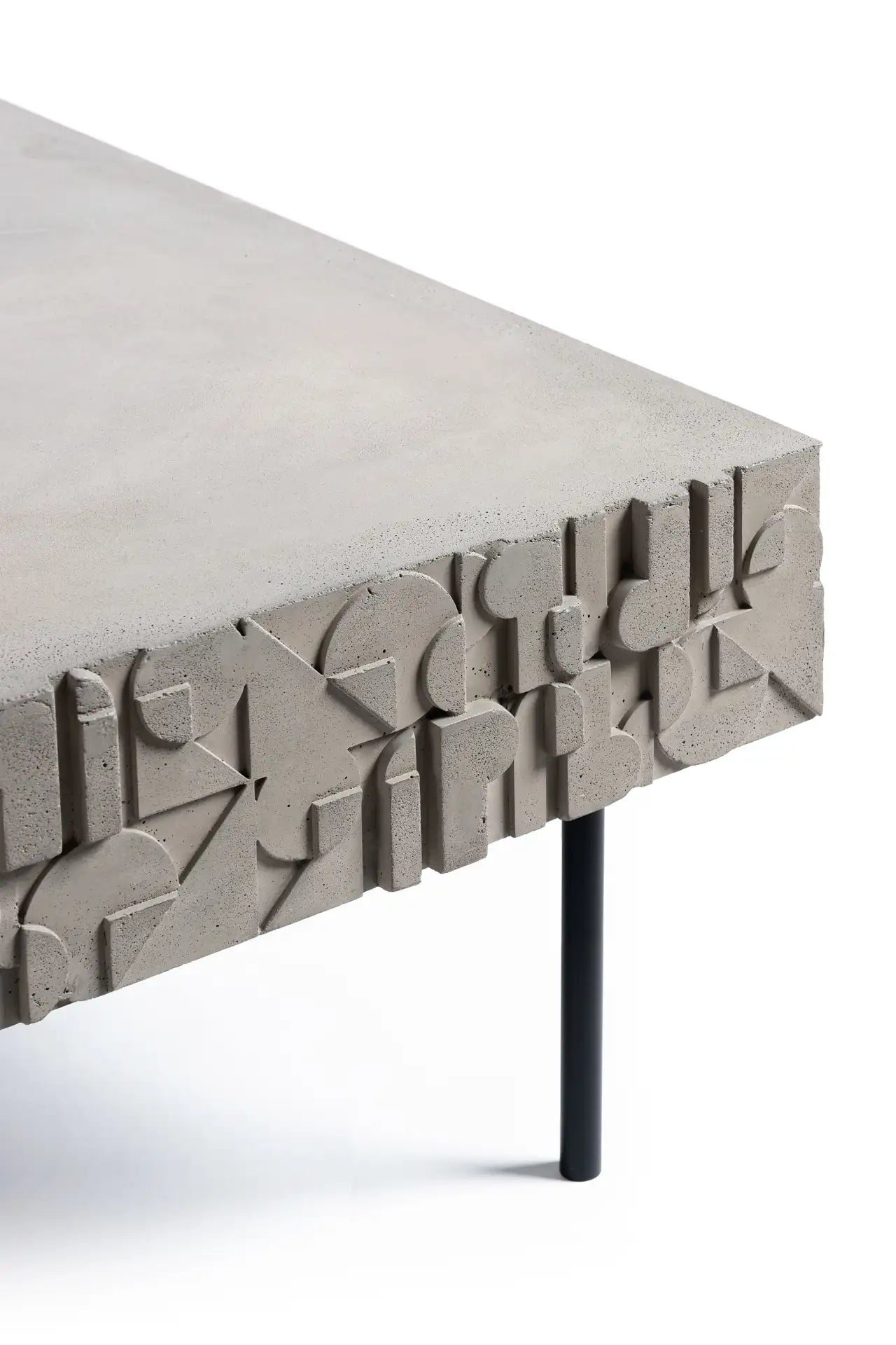 Table basse en béton Curb gris naturel vue 2