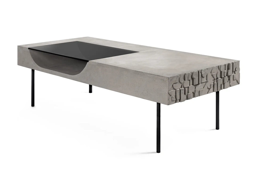 Table basse en béton Curb gris naturel vue 5