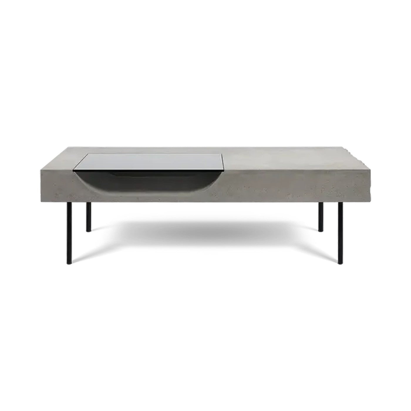 Table basse en béton Curb gris naturel