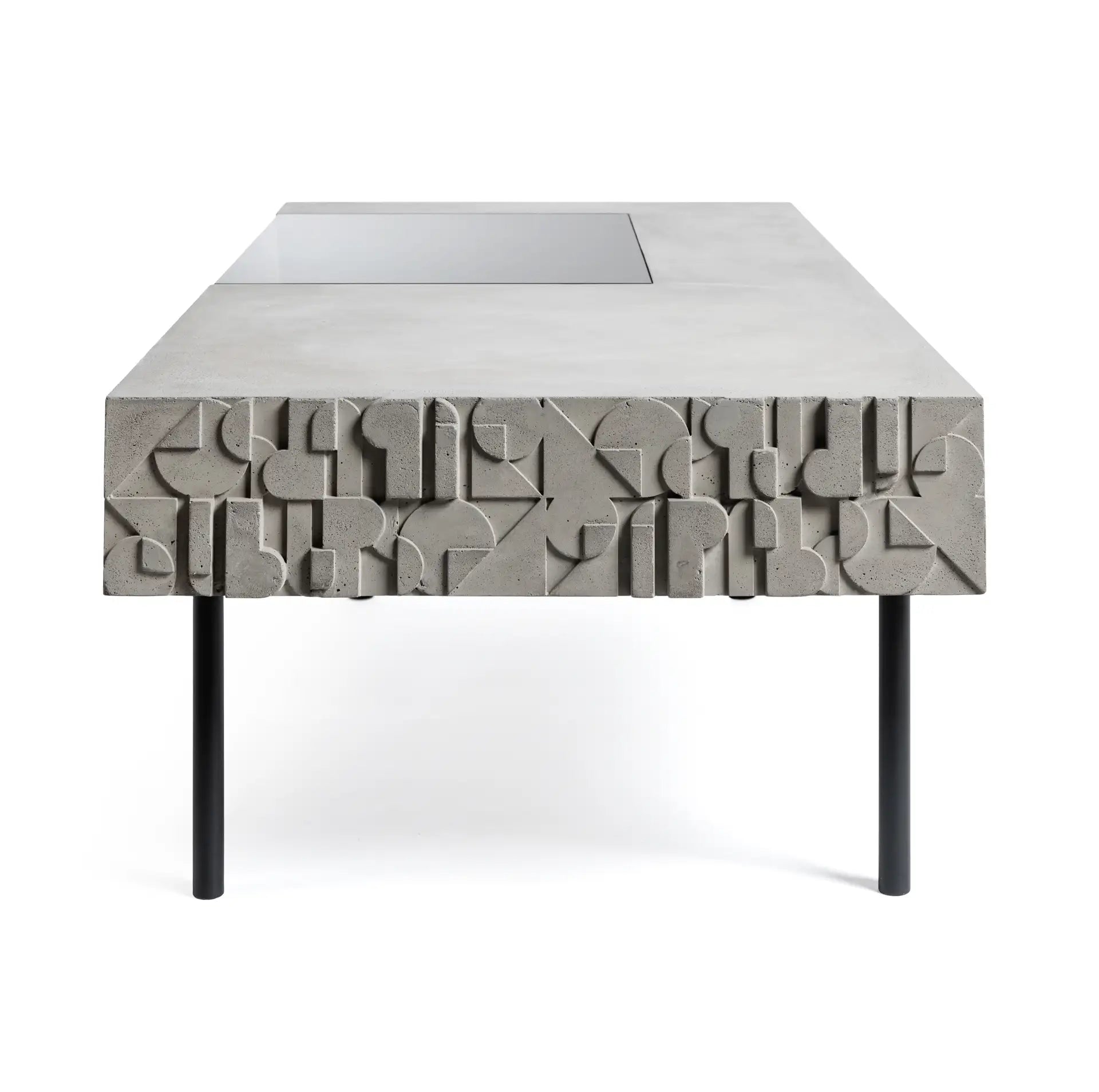 Table basse en béton Curb gris naturel vue 4