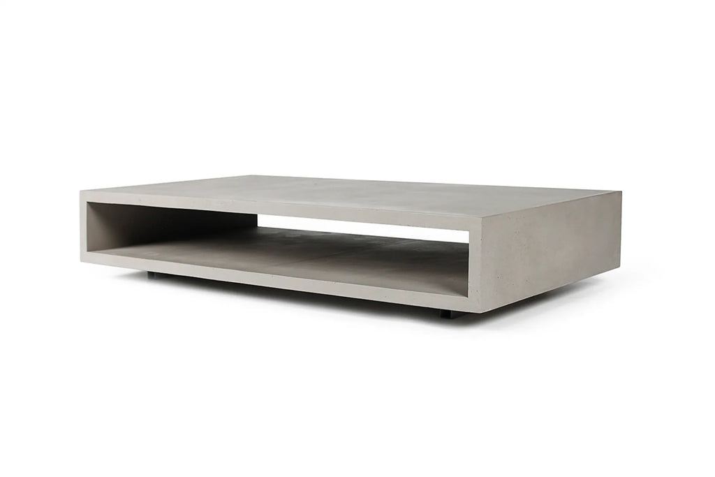 Table basse en béton Monobloc gris naturel vue 3