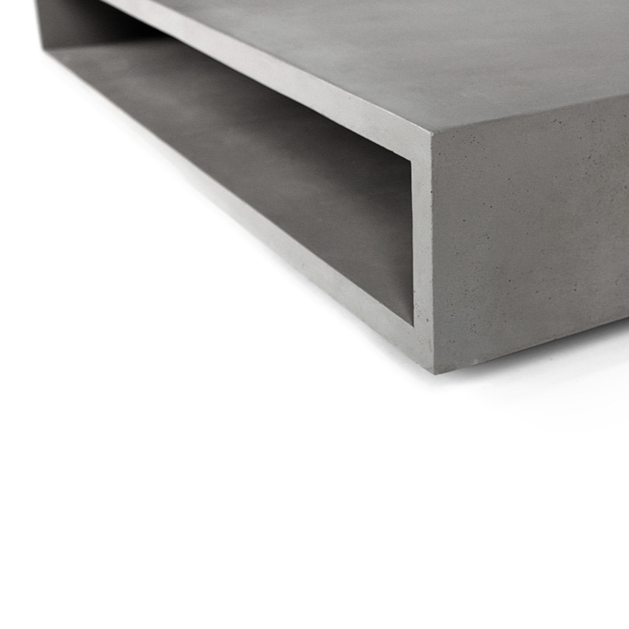 Table basse en béton Monobloc gris naturel vue 3
