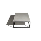 Table basse Perspective vue de trois quarts par le petit côté avec son ombre portée