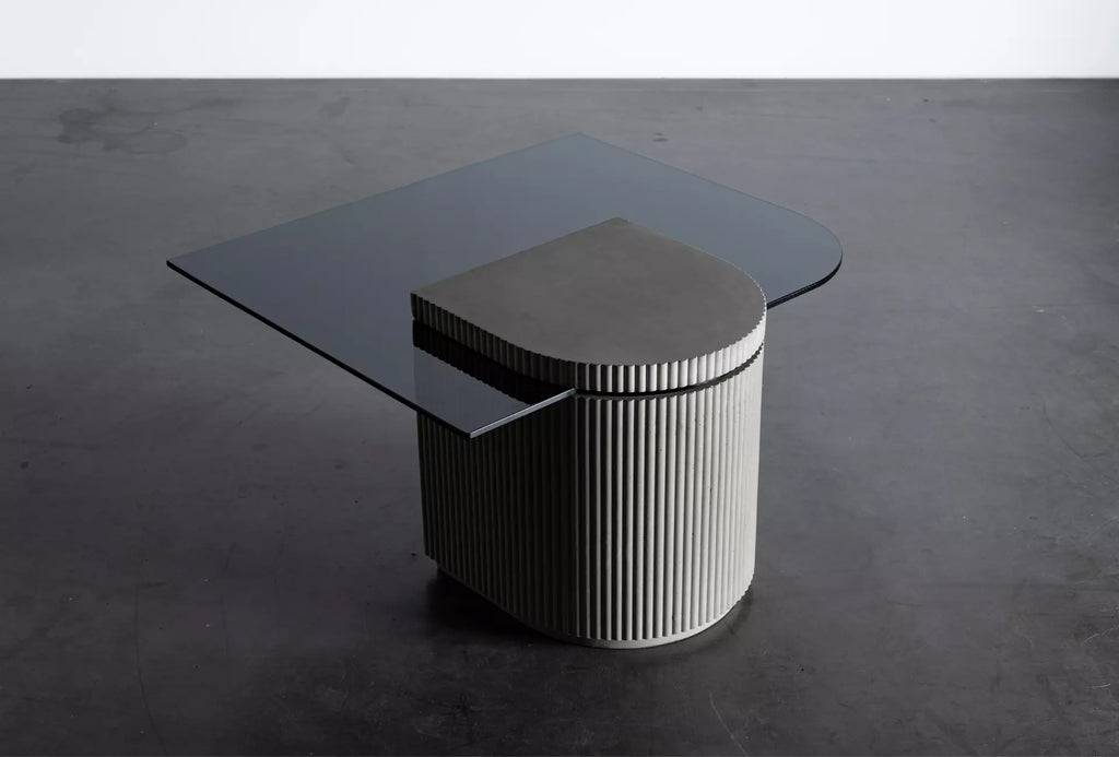 Table basse en béton Strut carrée gris vue 5