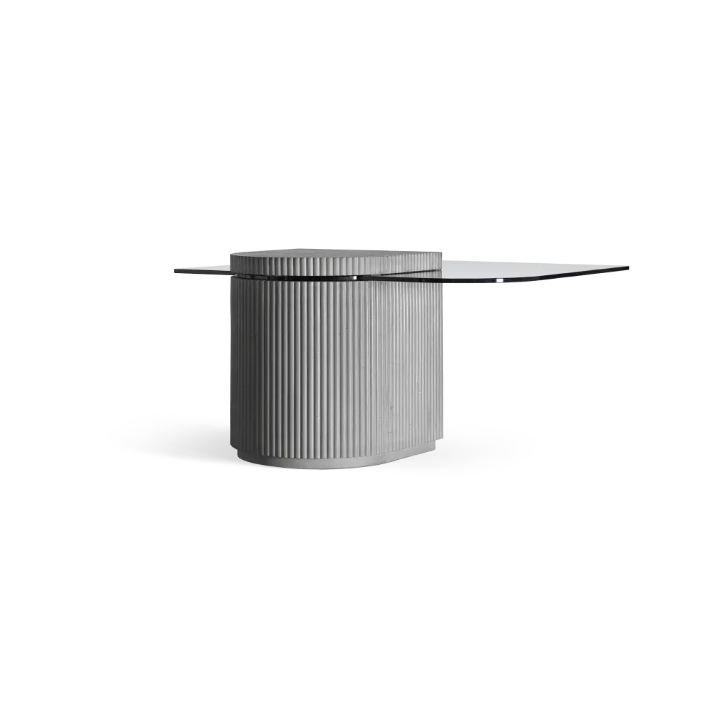 Table basse en béton Strut carrée gris