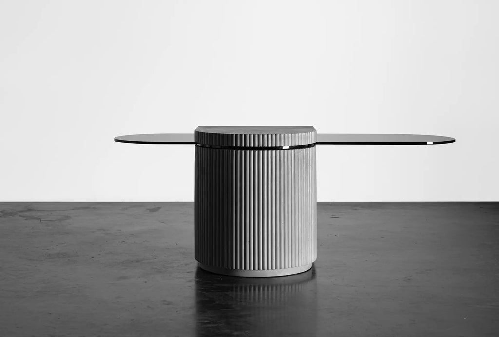 Table basse en béton Strut oblongue vue 4