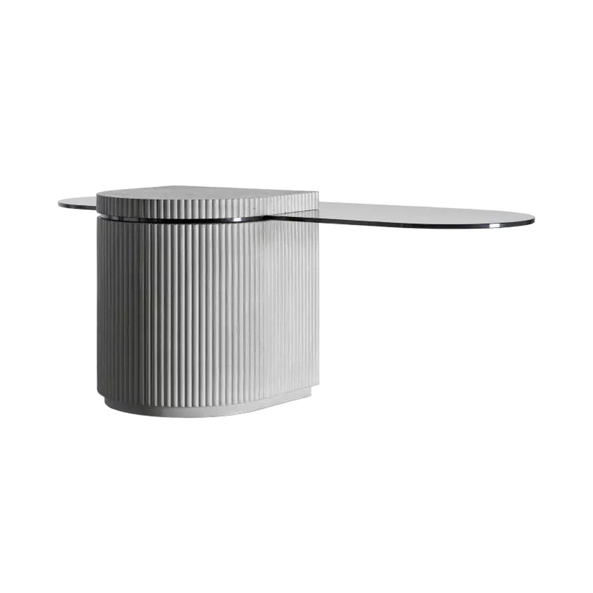 Table basse en béton Strut oblongue