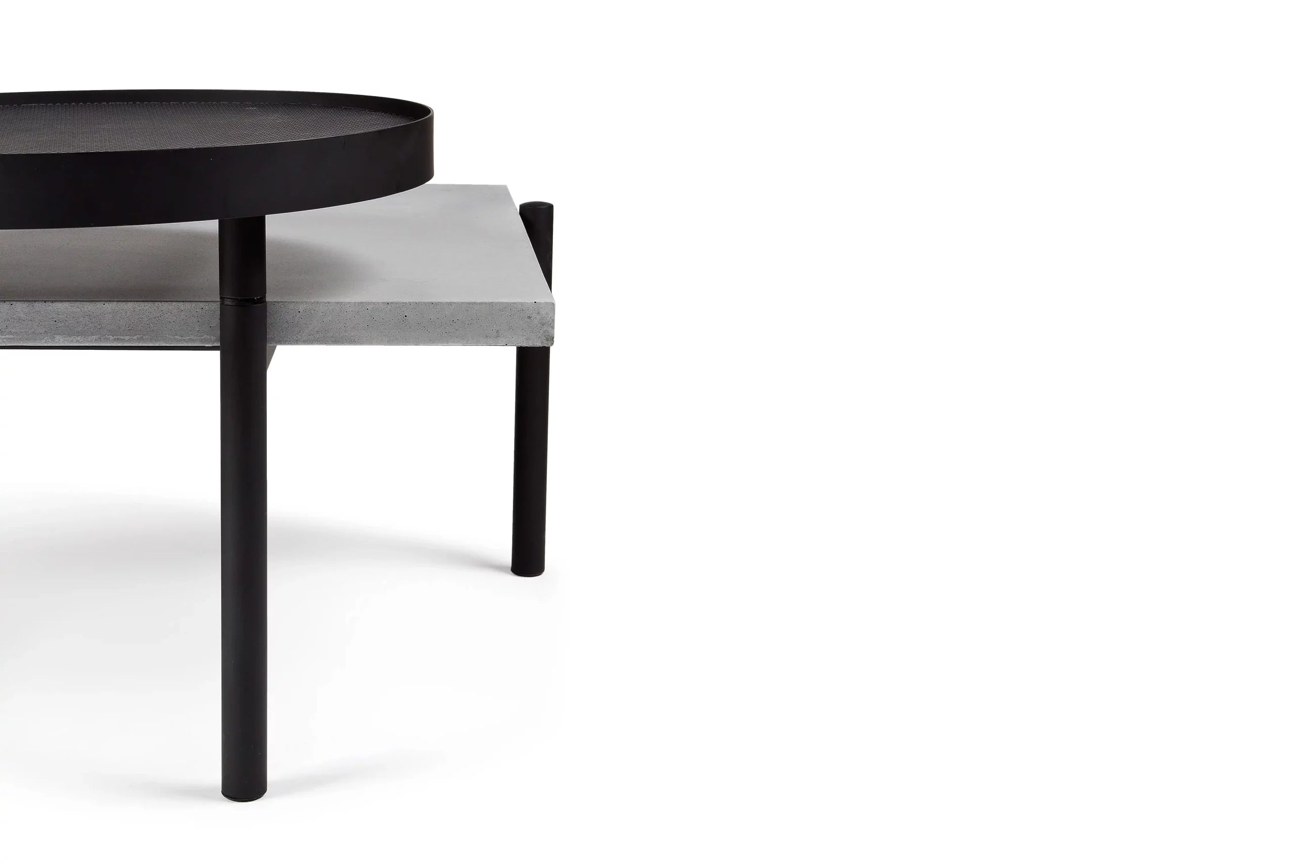 Table basse en béton Twist noir vue 2
