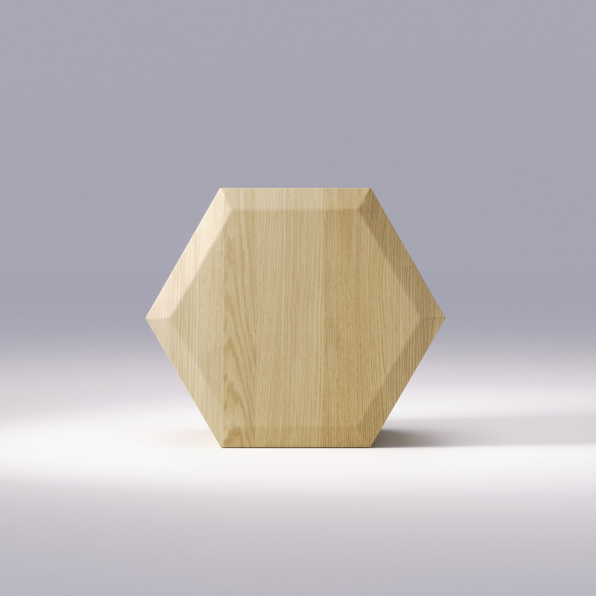 Pan plein de la table Hexa en chêne naturel