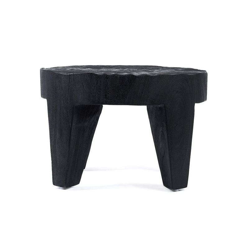 Dimensions Table basse ronde Madero en bois de suar noir