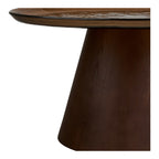 Table basse Orvieto plateau verre brun fût conique 80 cm vue de détail