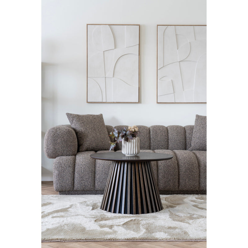 Dimensions Osaka Coffee Table – Smoked Oak Veneer & Slat Base – Ø 70 cm
