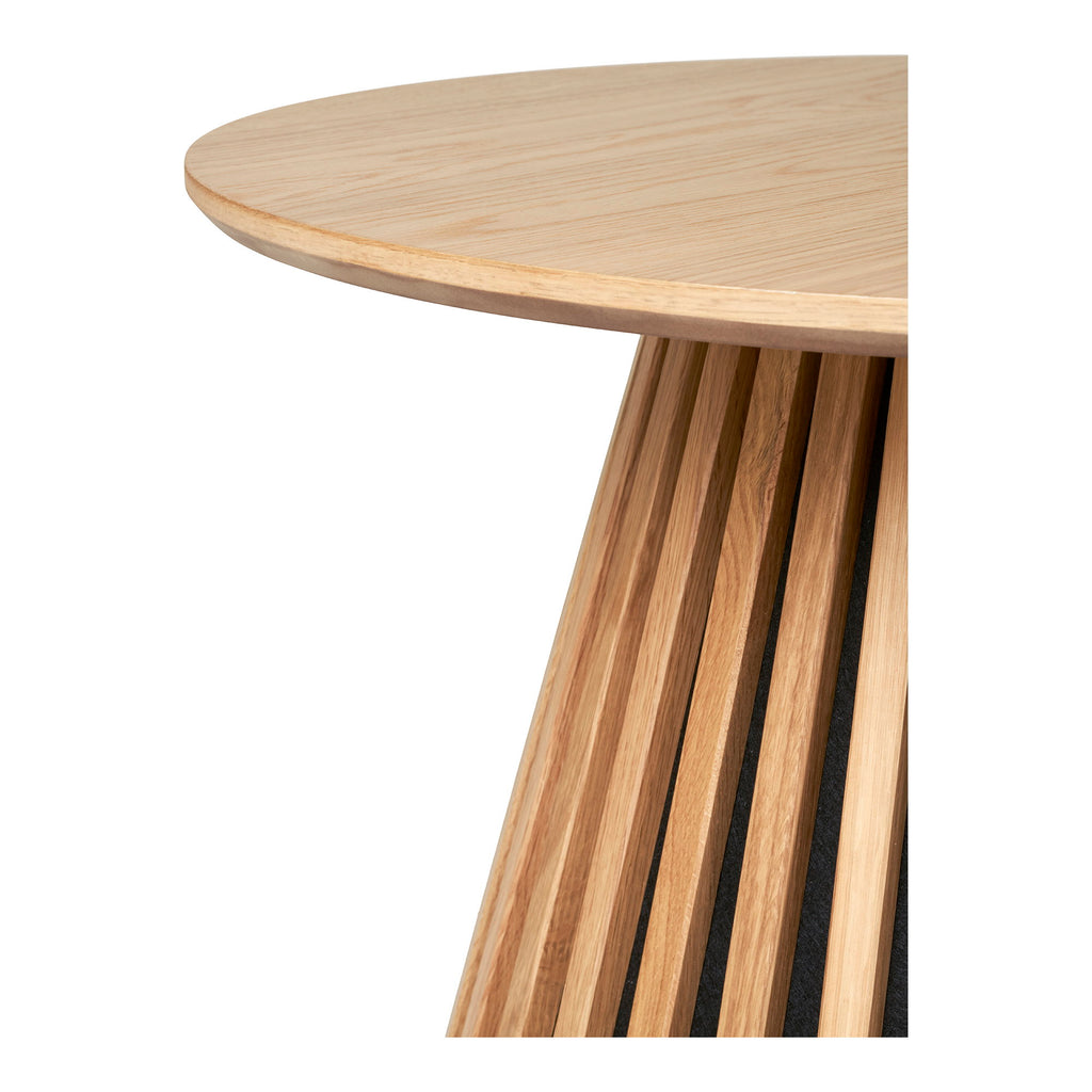 Détail plateau chêne naturel table basse Osaka veinage bois placage FSC