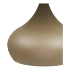 Table basse Pienza plateau effet travertin pied goutte kaki 70 cm vue de détail
