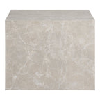 Table basse Prague marbre beige détail angle arête finition soignée