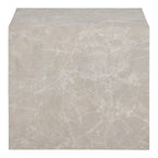 Set 2 tables basses Prague marbre beige vue dos blocs monolithes