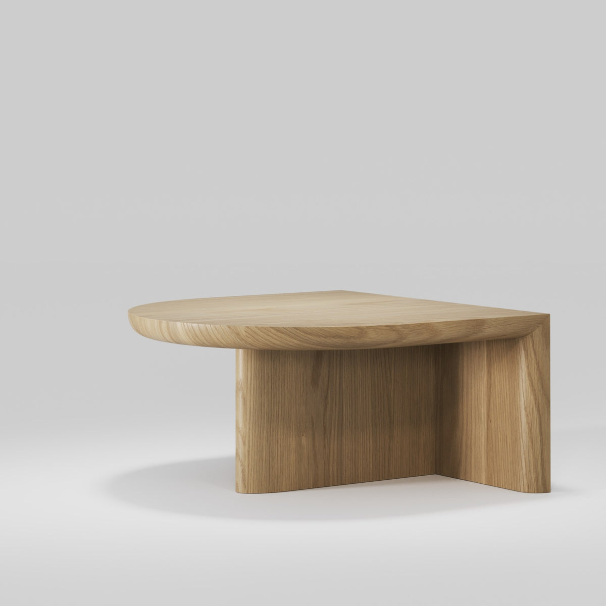 Côté droit de la table basse Re-Form en chêne naturel