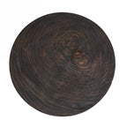 Plateau rond de la table Octo Chic vu de dessus avec ses cernes et ses nœuds