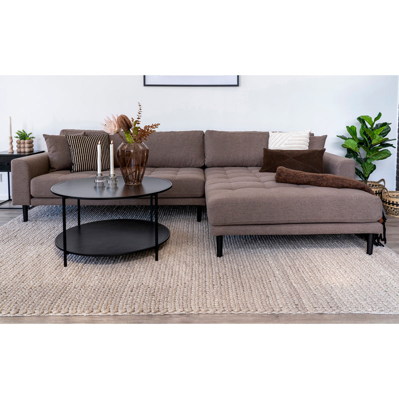 Dimensions Vita Coffee Table – Black Top & Black Metal Legs – Ø 80 cm