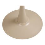 Détail de la base disque et du pied tulipe de la table bistrot Meira taupe