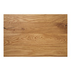 Gros plan grain chêne massif naturel nœuds apparents plateau table café Lignano
