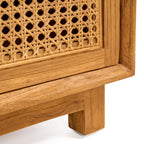 Table de chevet Harmony en teck et rotin, vue 8