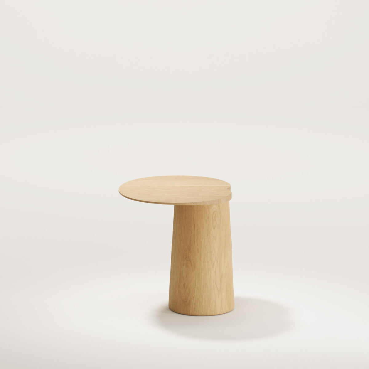 Table d'appoint Anchor de 45 cm en chêne naturel vue de profil