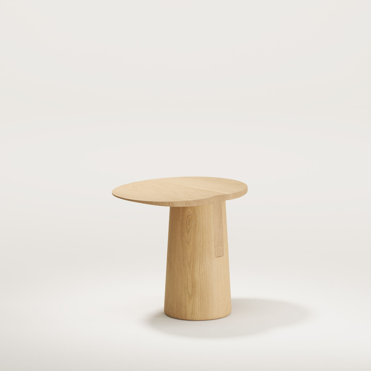 Table d'appoint Anchor de 45 cm en chêne naturel vue de trois quarts