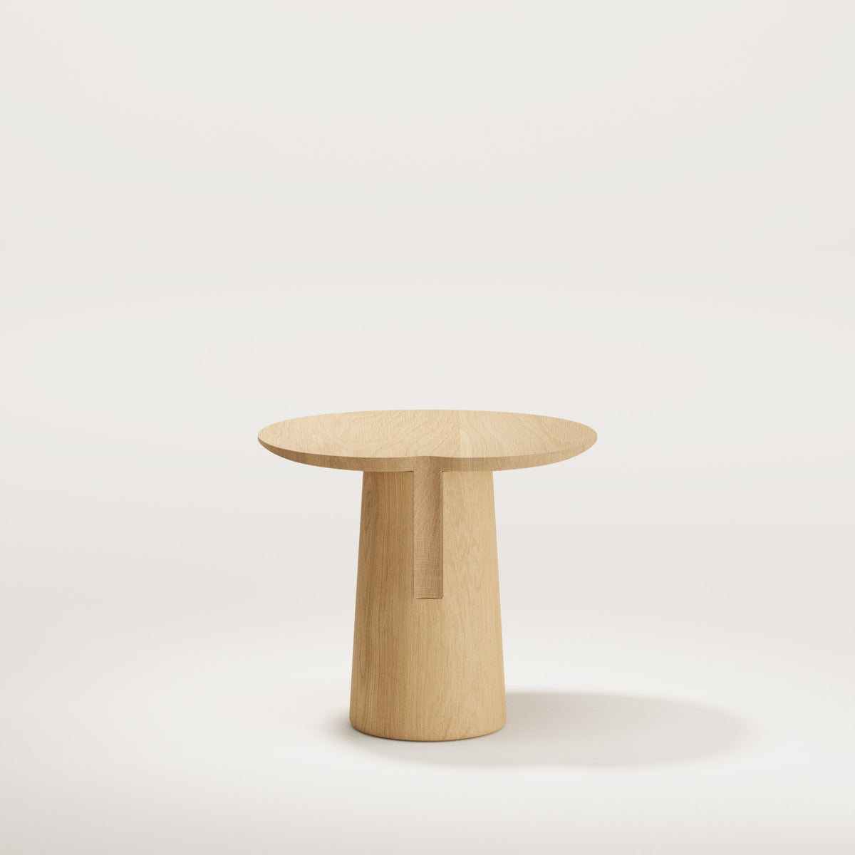 Table d'appoint Anchor de 45 cm en chêne naturel vue de face