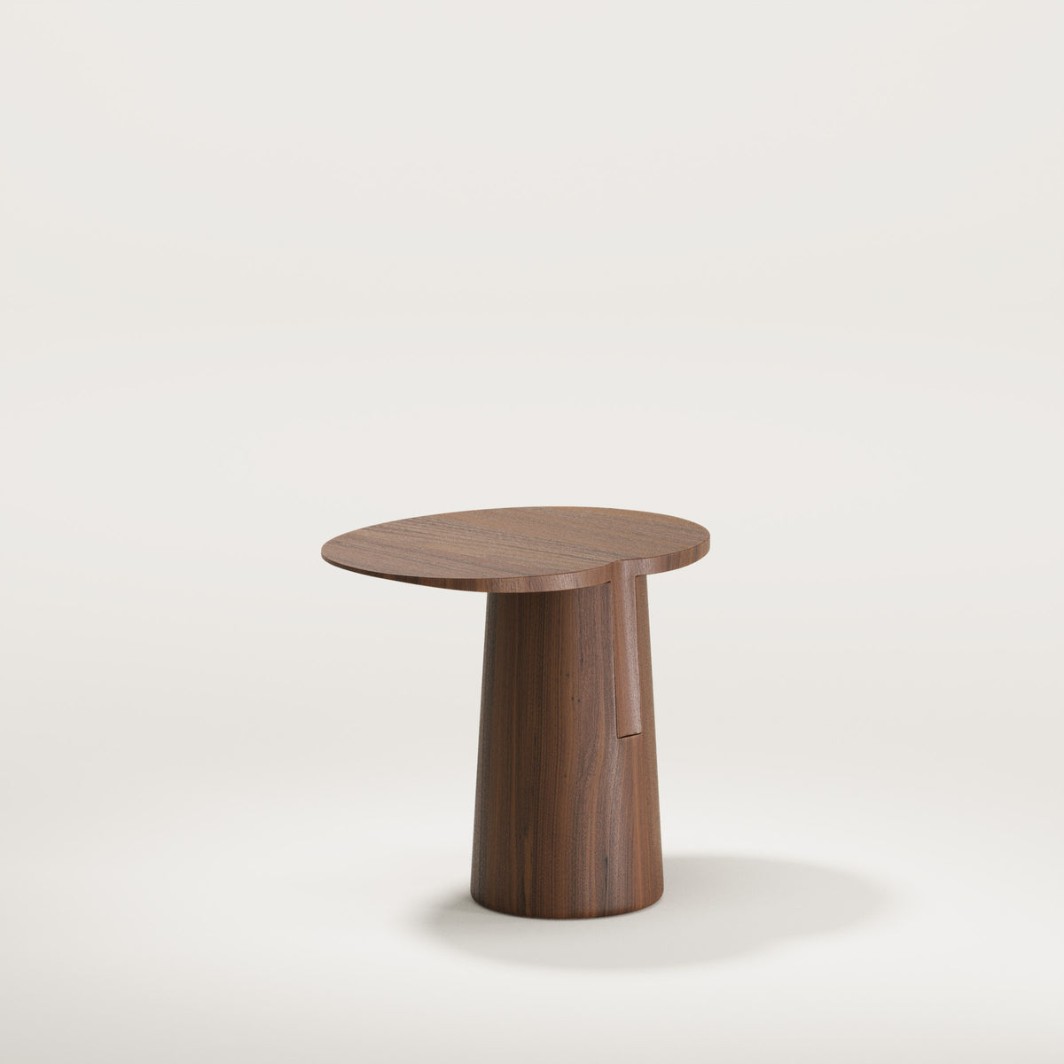 Table d'appoint Anchor de 45 cm en noyer foncé vue de face