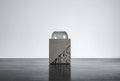 Table d'appoint en béton Curb gris naturel vue 2