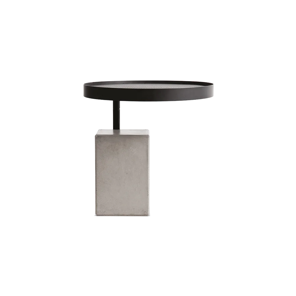 Table d'appoint en béton Twist noir