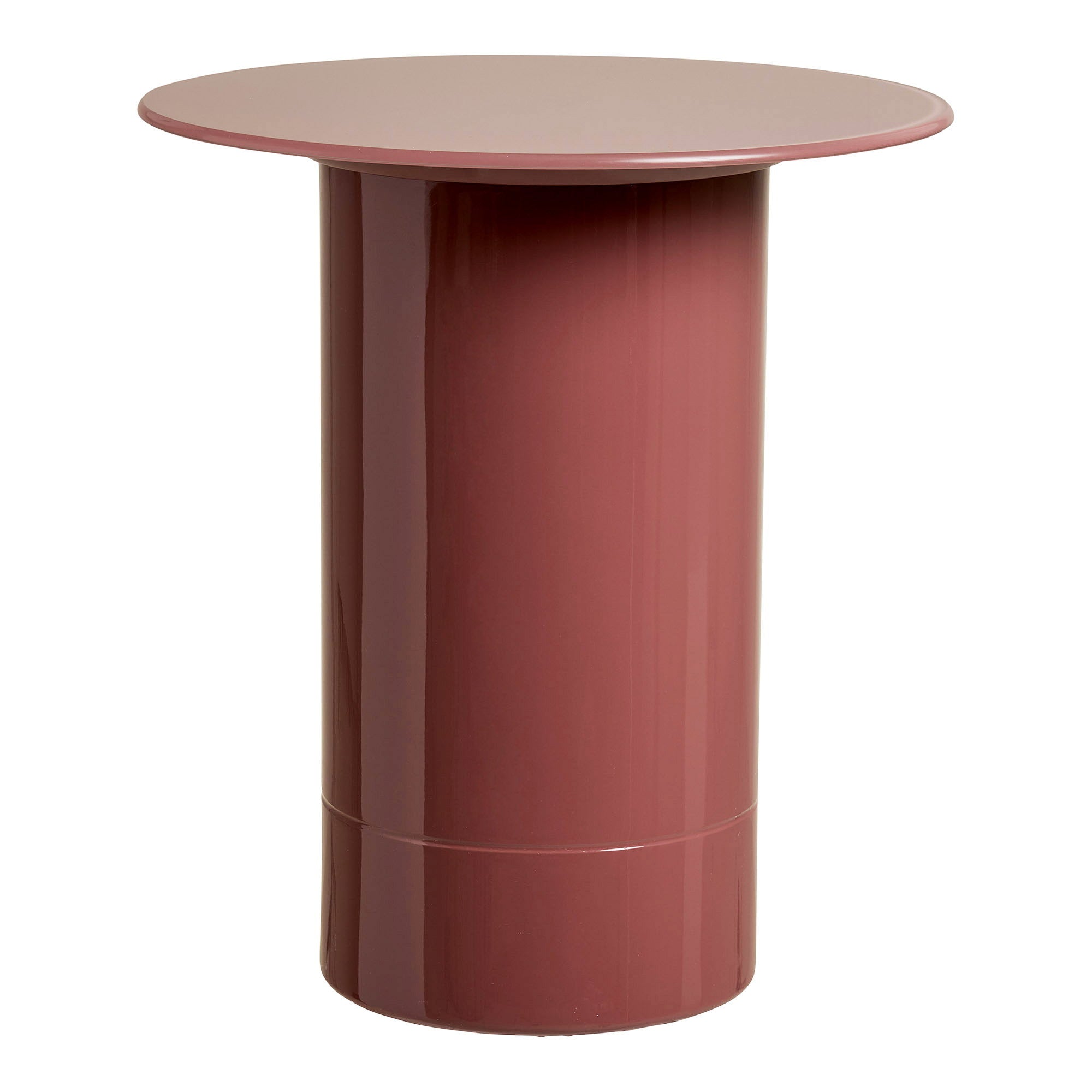 Table d appoint Florens monobloc rose poudré vue de face