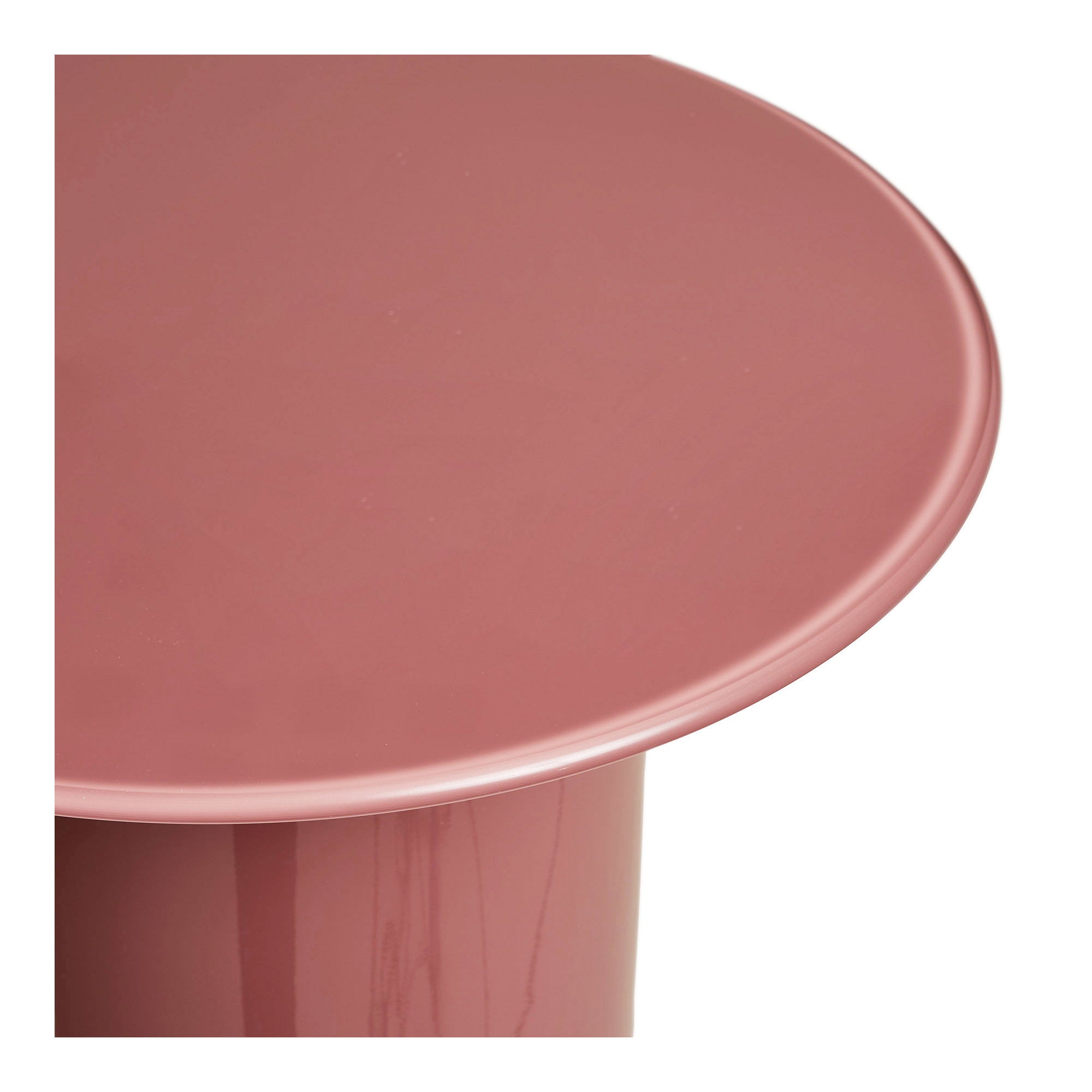 Table d appoint Florens monobloc rose poudré vue de détail