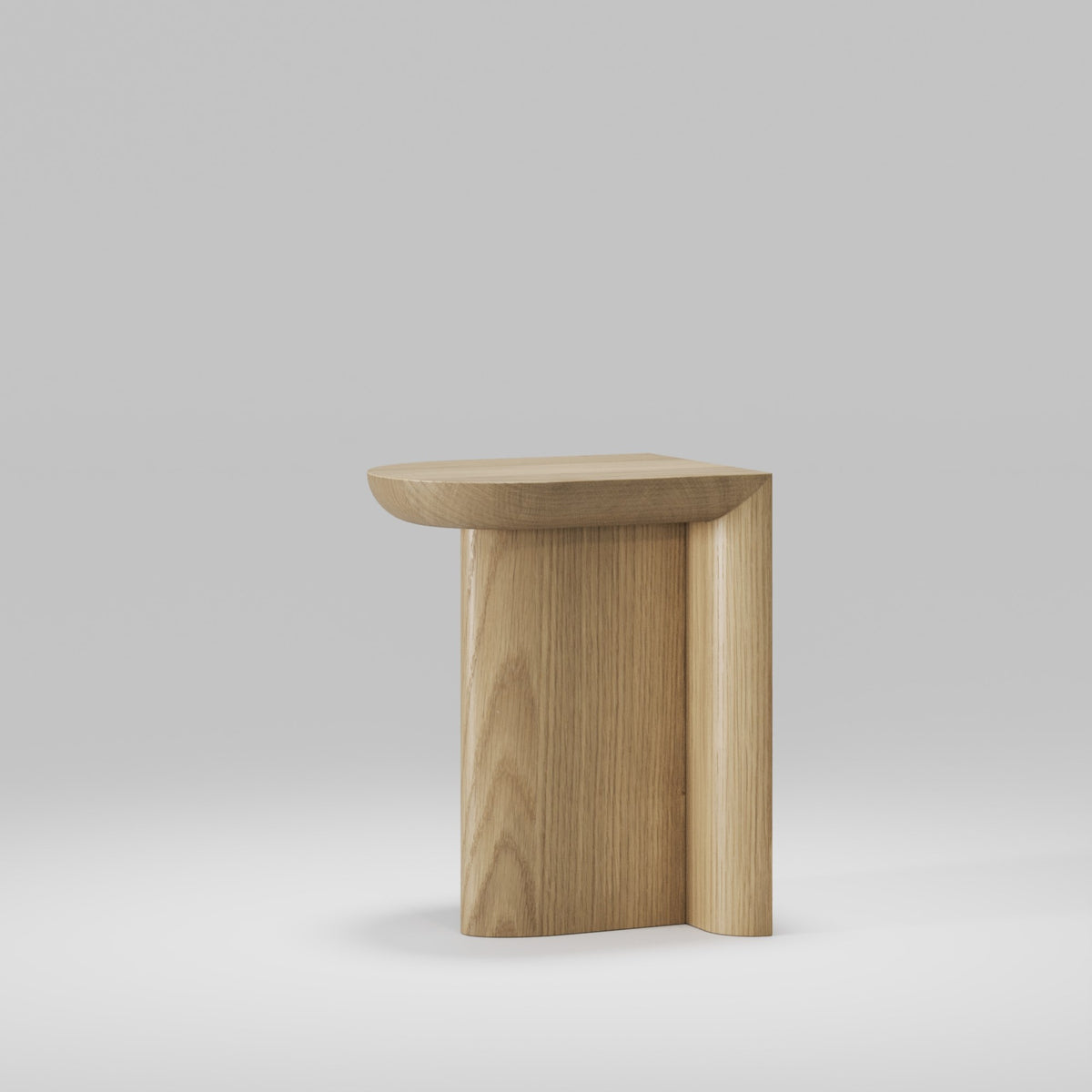 Table d'appoint Re-Form de 50 cm en chêne naturel vue de face