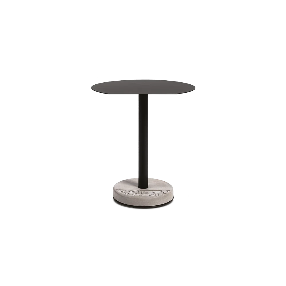 Table de bistro en béton Donut demi-lune