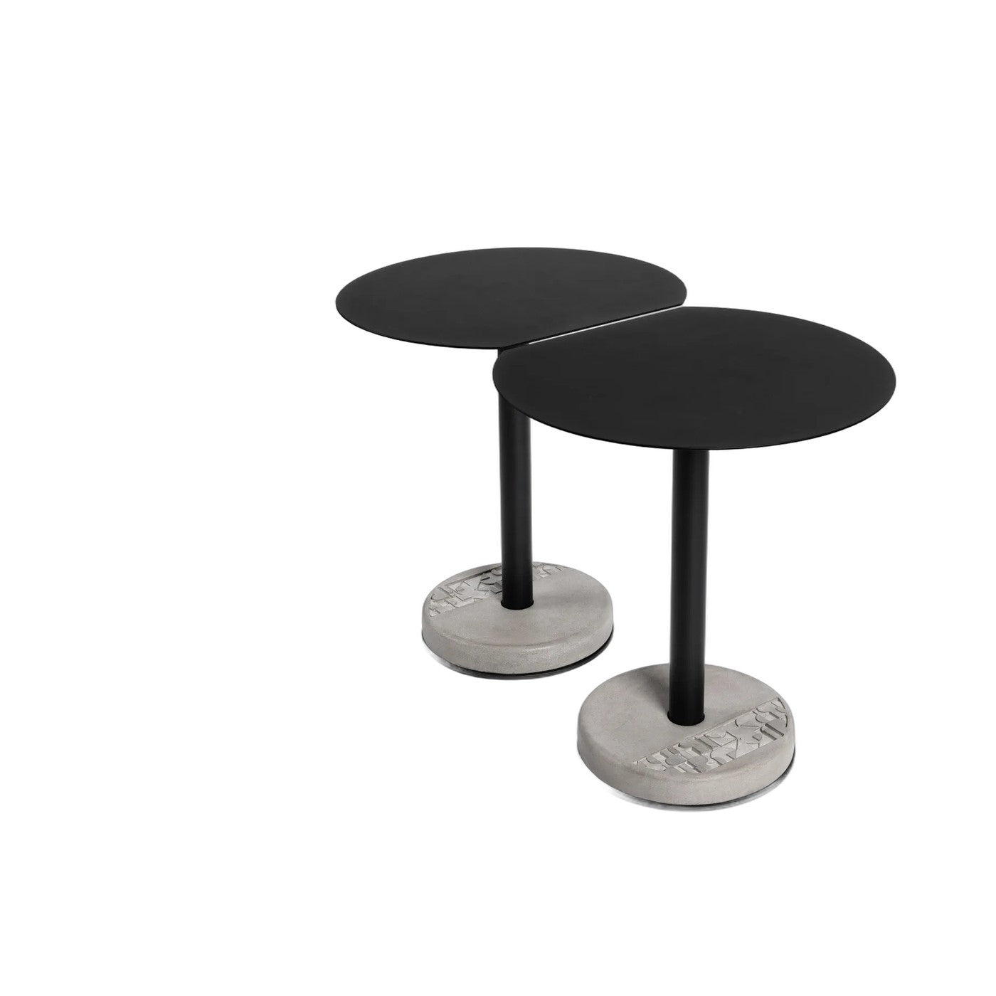 Table de bistro en béton Donut demi-lune