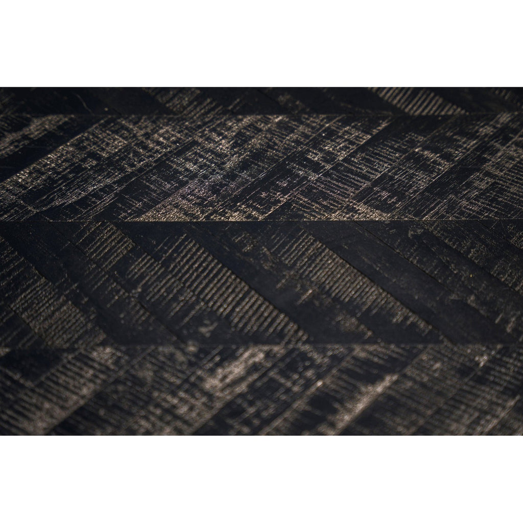 Table haute Herringbone en teck noir, vue 8