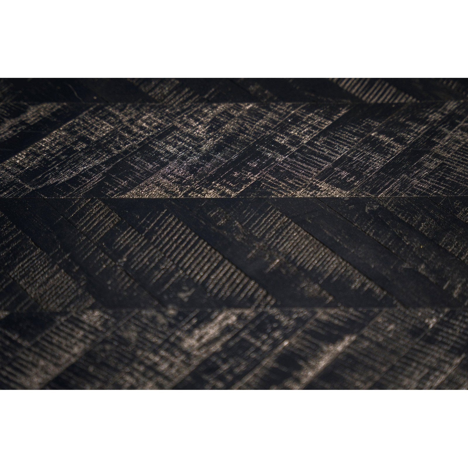 Table haute Herringbone en teck noir, vue 8