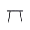 Table haute Herringbone en teck noir