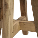 Tabouret Atziri en teck, vue 3