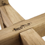Tabouret Atziri en teck, vue 4