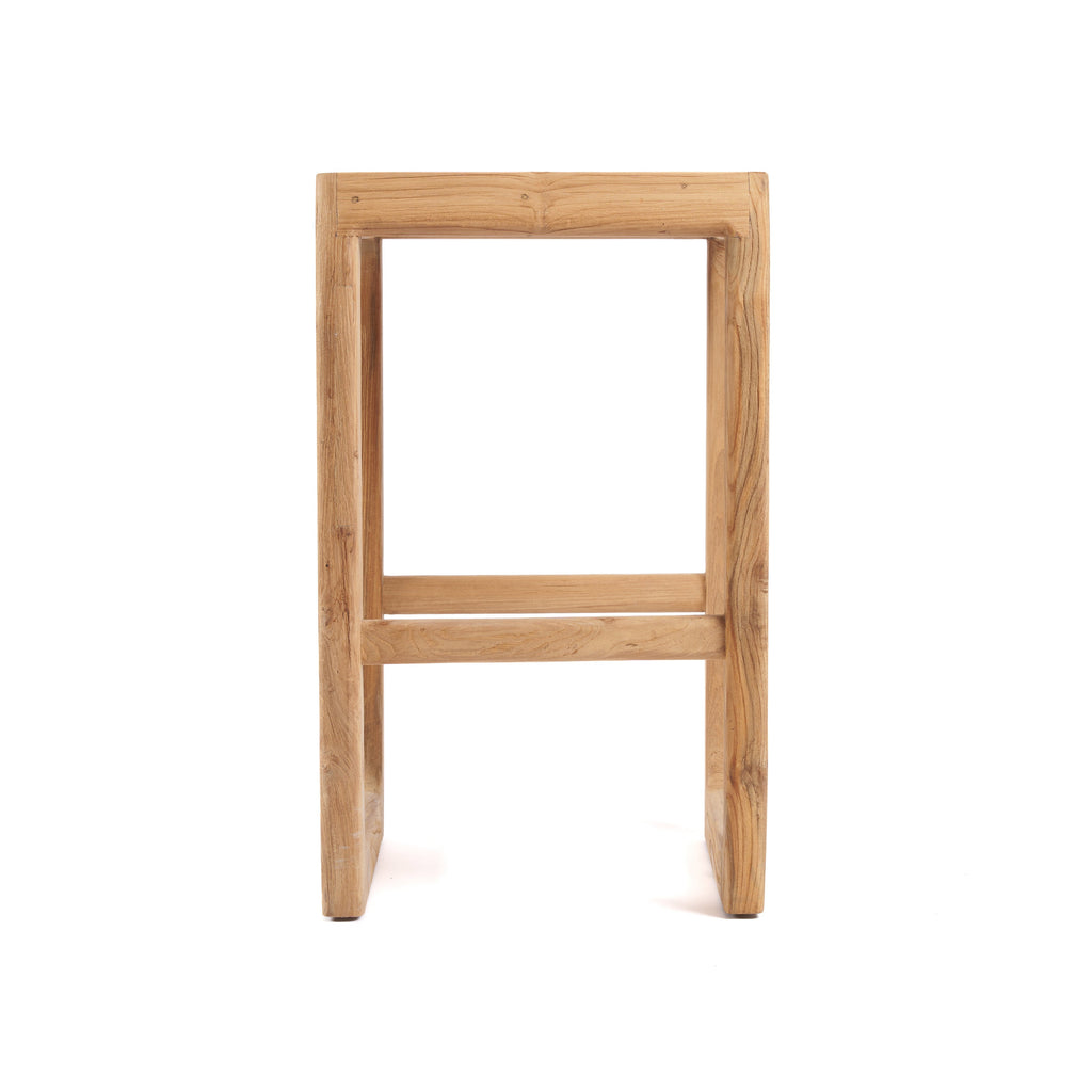 Tabouret de bar Ithaca en teck recyclé, vue 4