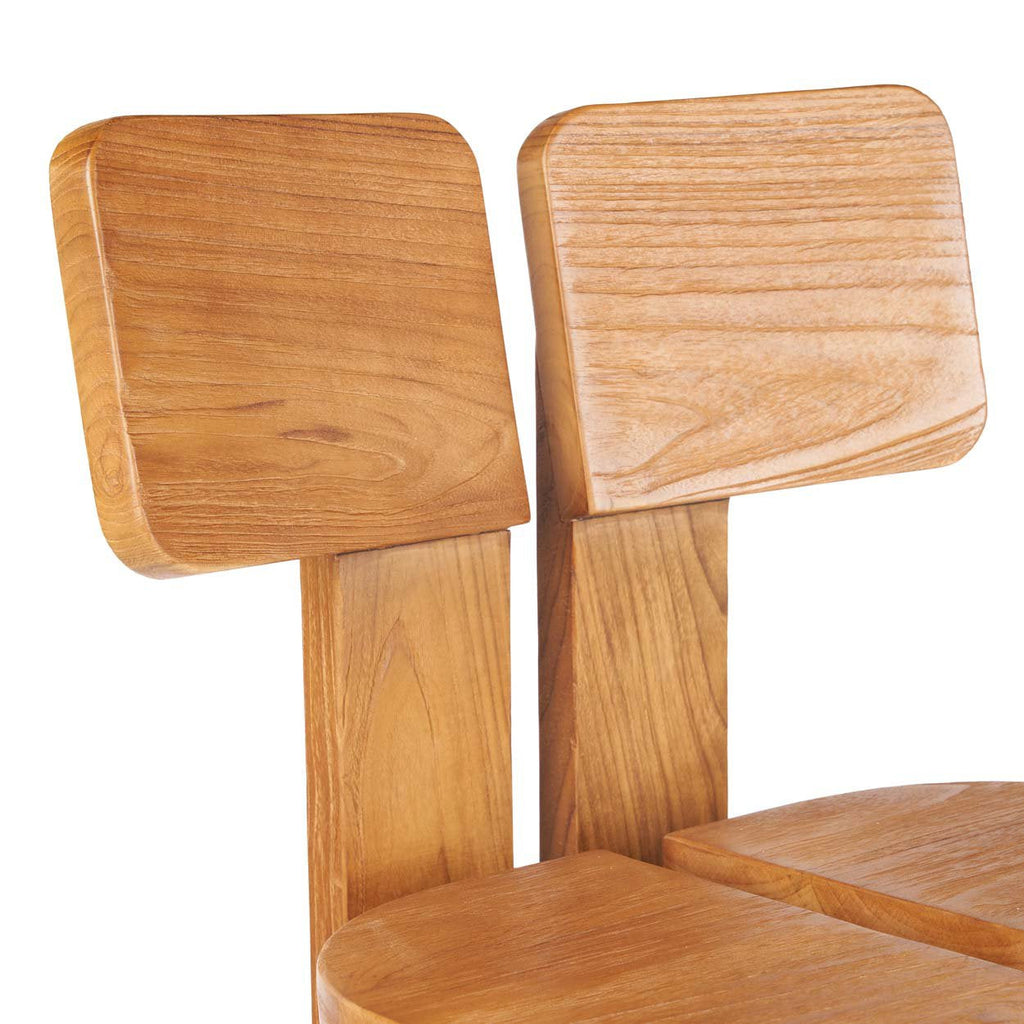 Tabouret de bar Sama Sama en teck, vue 5