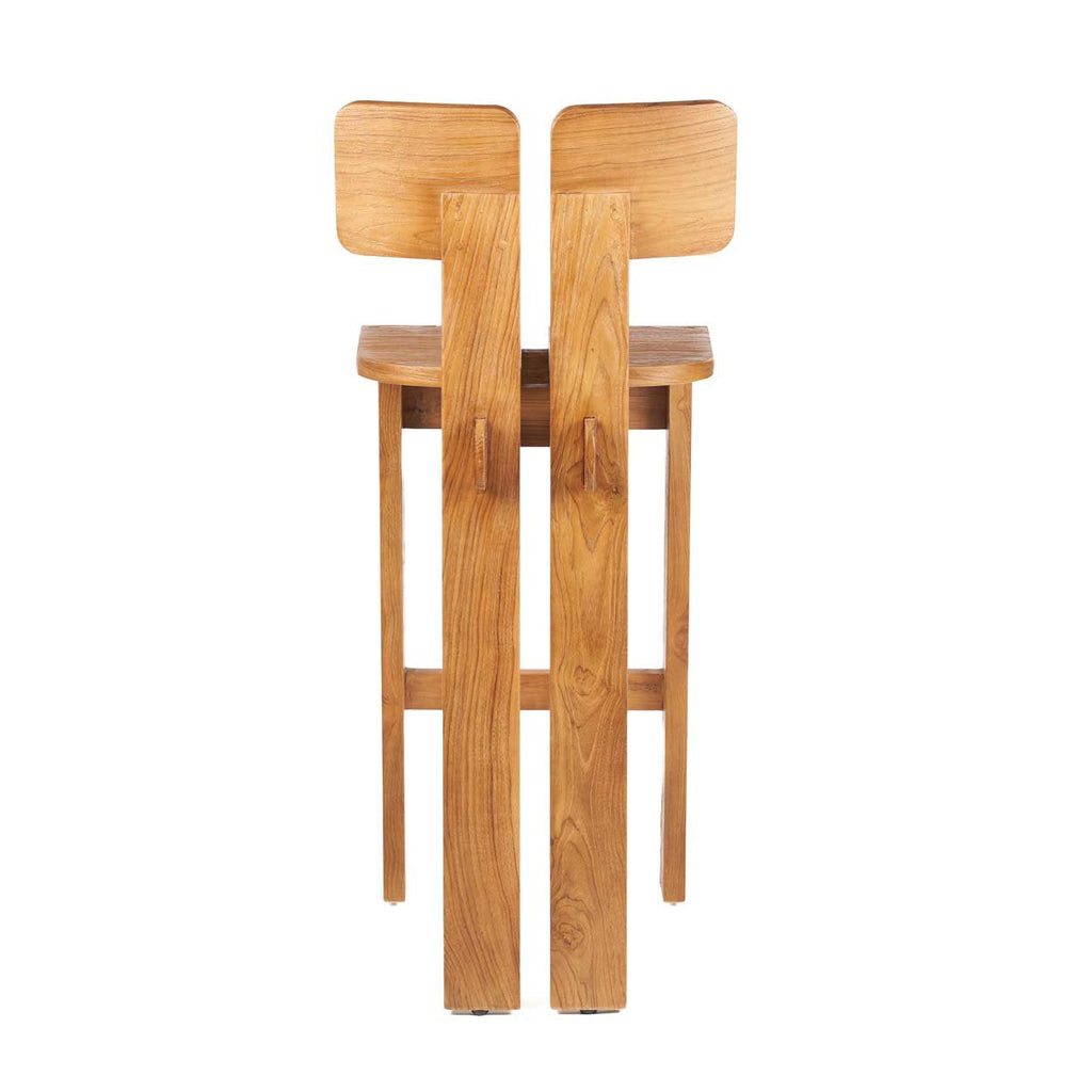 Tabouret de bar Sama Sama en teck, vue 7