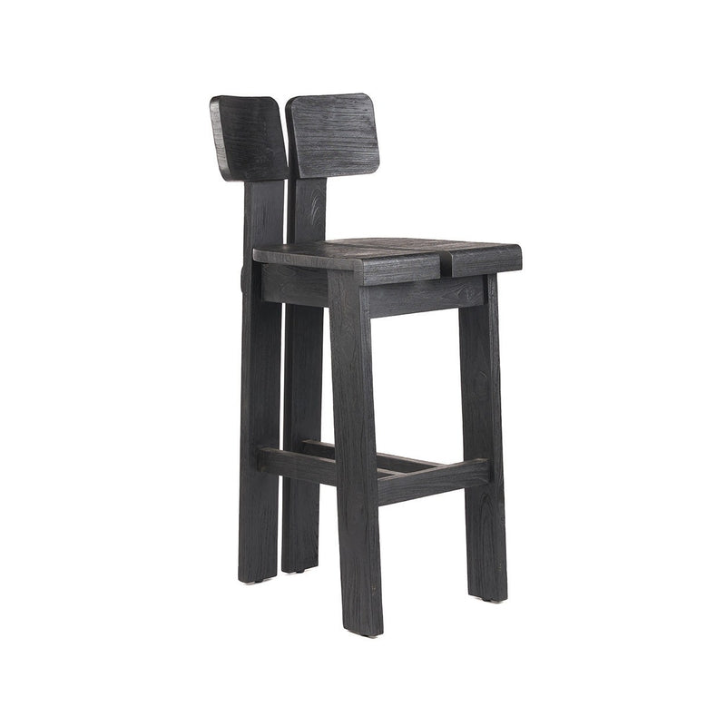 Dimensions Tabouret de bar Sama Sama en teck noir