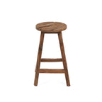 Tabouret de bar Shibori en teck recyclé, vue 4