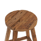 Tabouret de bar Shibori en teck recyclé, vue 6